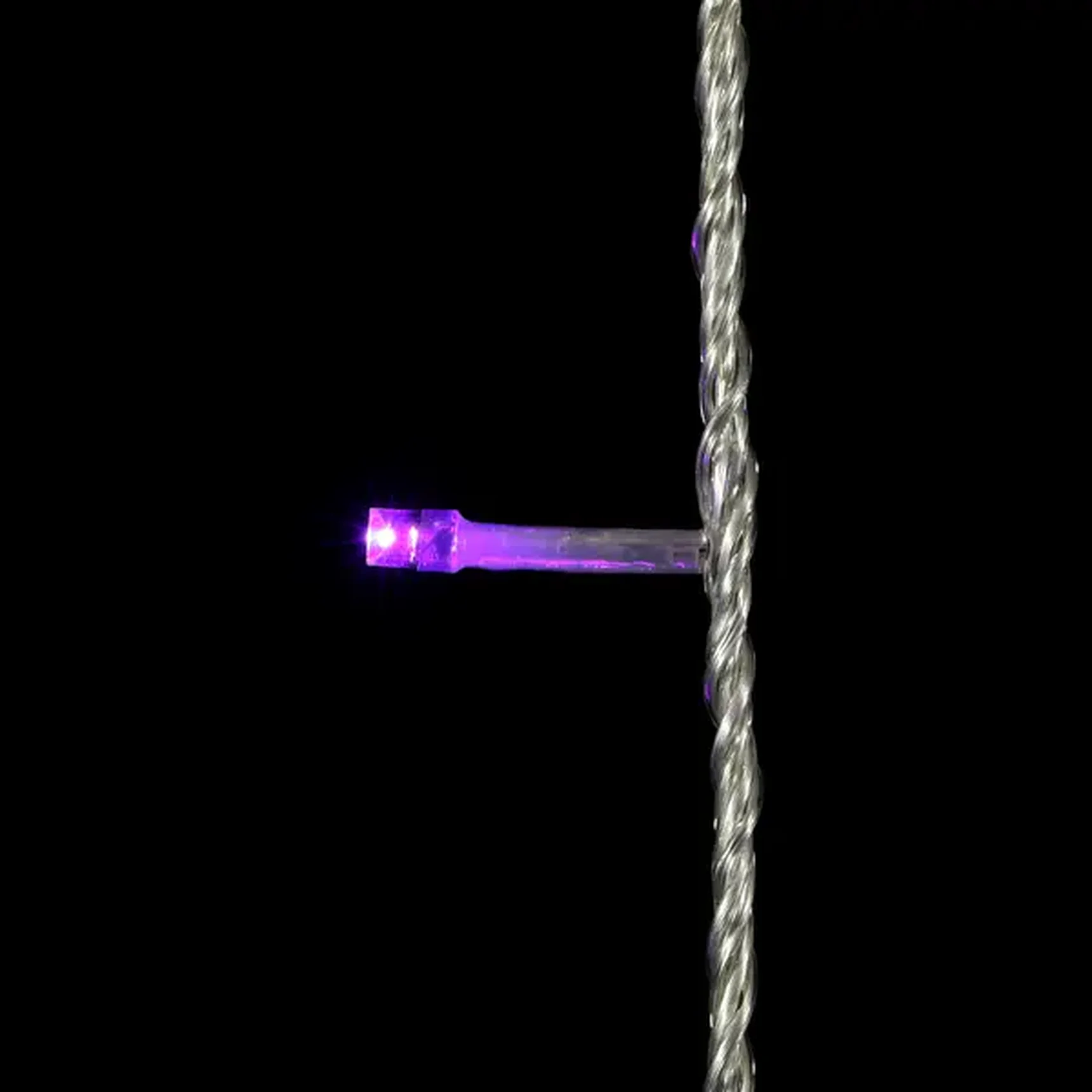 Гирлянда Нить 20м Пурпурная с Возможностью Управления 24В, 200 LED, Провод Прозрачный Силикон, IP65