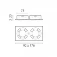 011626 Светильник SINGO BASE Quad X2 MR16/GU10 ЧЕРНЫЙ