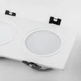 012826 Рамка (светильник) PVC д/LED-модулей 941хх и LED-ламп D50мм PIANO 2x QUAD БЕЛЫЙ IP65