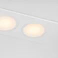 012826 Рамка (светильник) PVC д/LED-модулей 941хх и LED-ламп D50мм PIANO 2x QUAD БЕЛЫЙ IP65