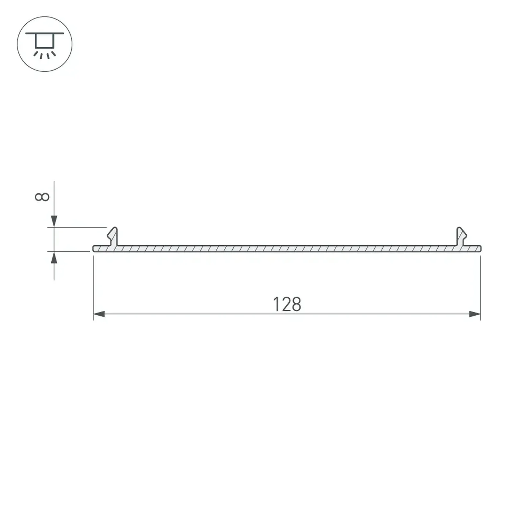 Профиль-верх TOP-LINIA140-С-2000 ANOD (Arlight, Алюминий) 016985 016985 | Выводится из поставок