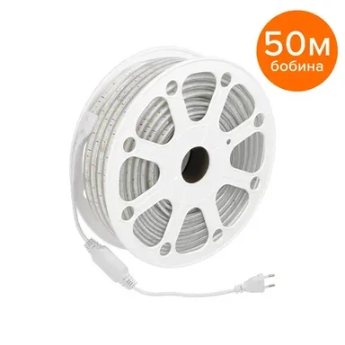 Светодиодная лента герметичная WOLTA WLS-220V-2835-10W/4000/S120 220В SMD2835 120led/м 10Вт/м 750лм/м 4000К IP65