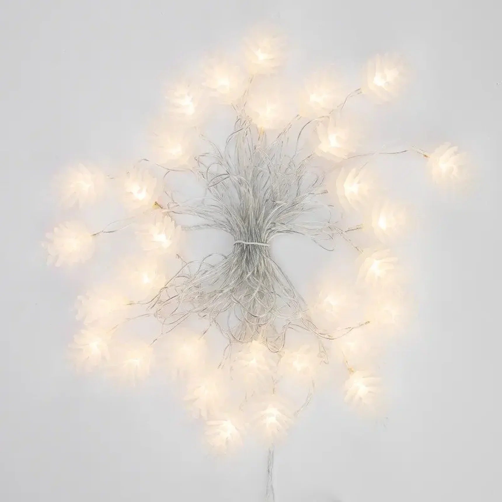 Гирлянда светодиодная Шишки 5 м, 30 LED, прозрачный ПВХ с контроллером, цвет свечения теплый белый NEON-NIGHT