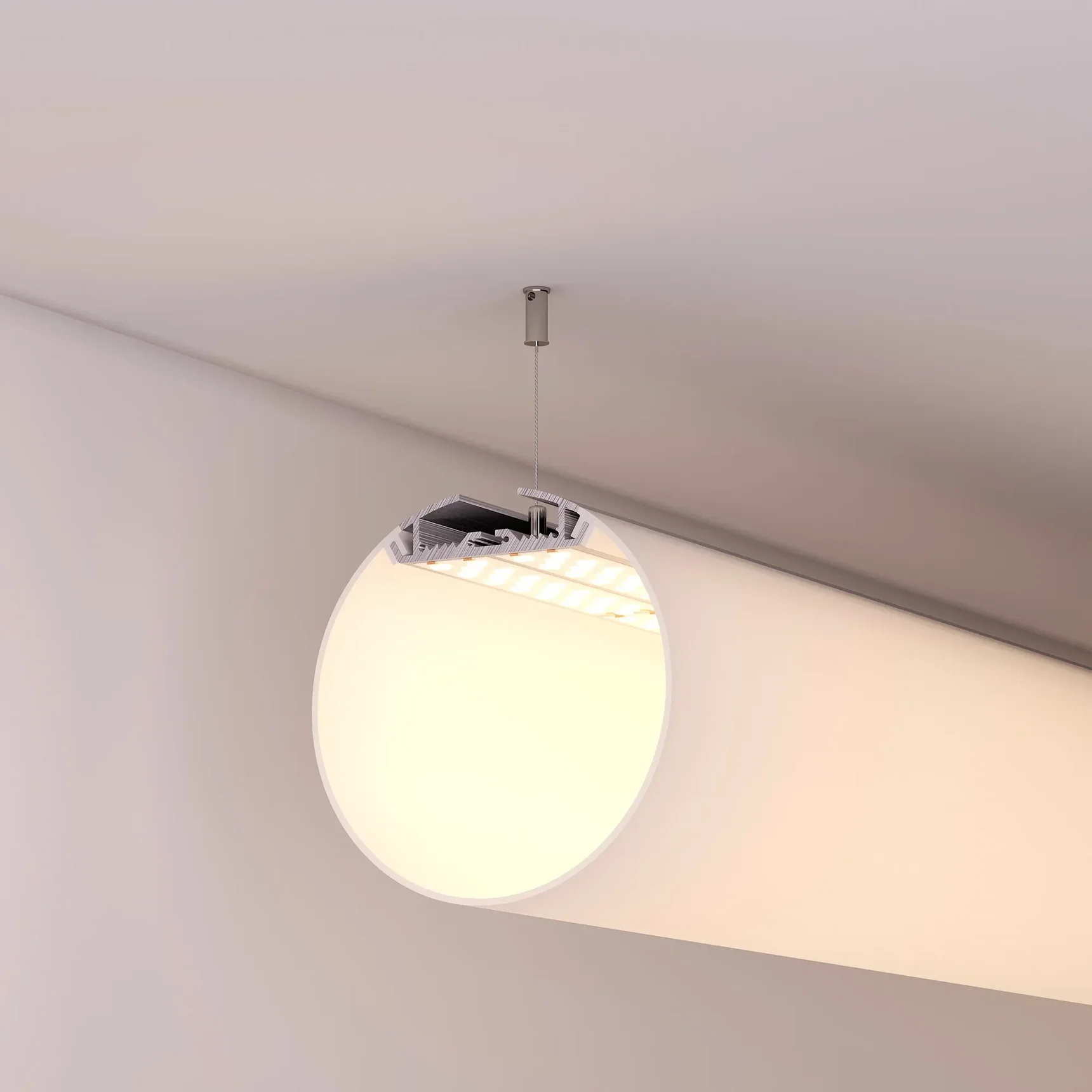 Профиль с экраном SL-ROUND-D120-2500 ANOD+OPAL (Arlight, Алюминий) 020475 020475 | Под заказ