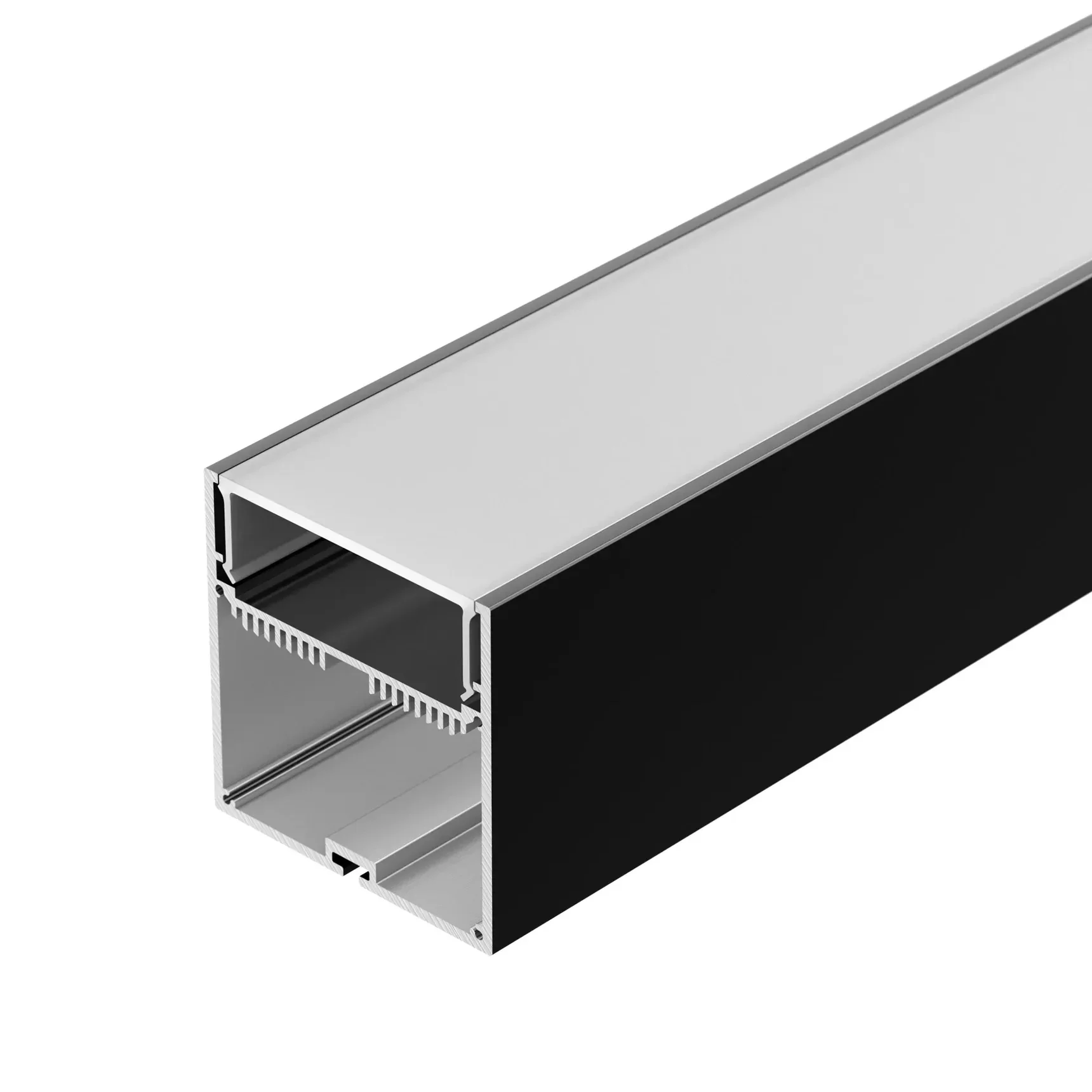 Профиль с экраном SL-LINE-7477-2500 BLACK+OPAL (Arlight, Алюминий) 027991 027991