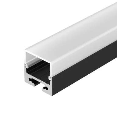 Профиль с экраном SL-LINE-2011M-2500 BLACK+OPAL SQUARE (Arlight, Алюминий) 027993 027993