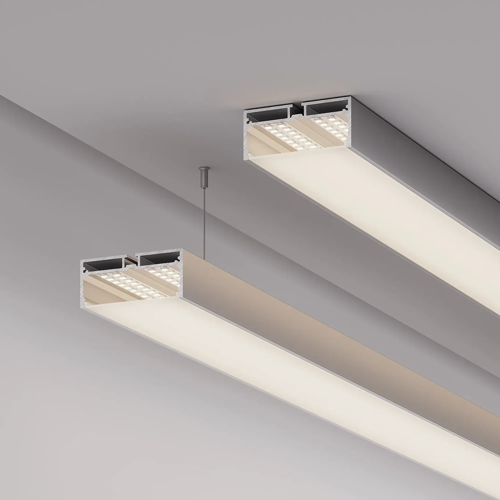 Профиль с экраном SL-LINE-7532-2000 ANOD (Arlight, Алюминий) 028033 028033