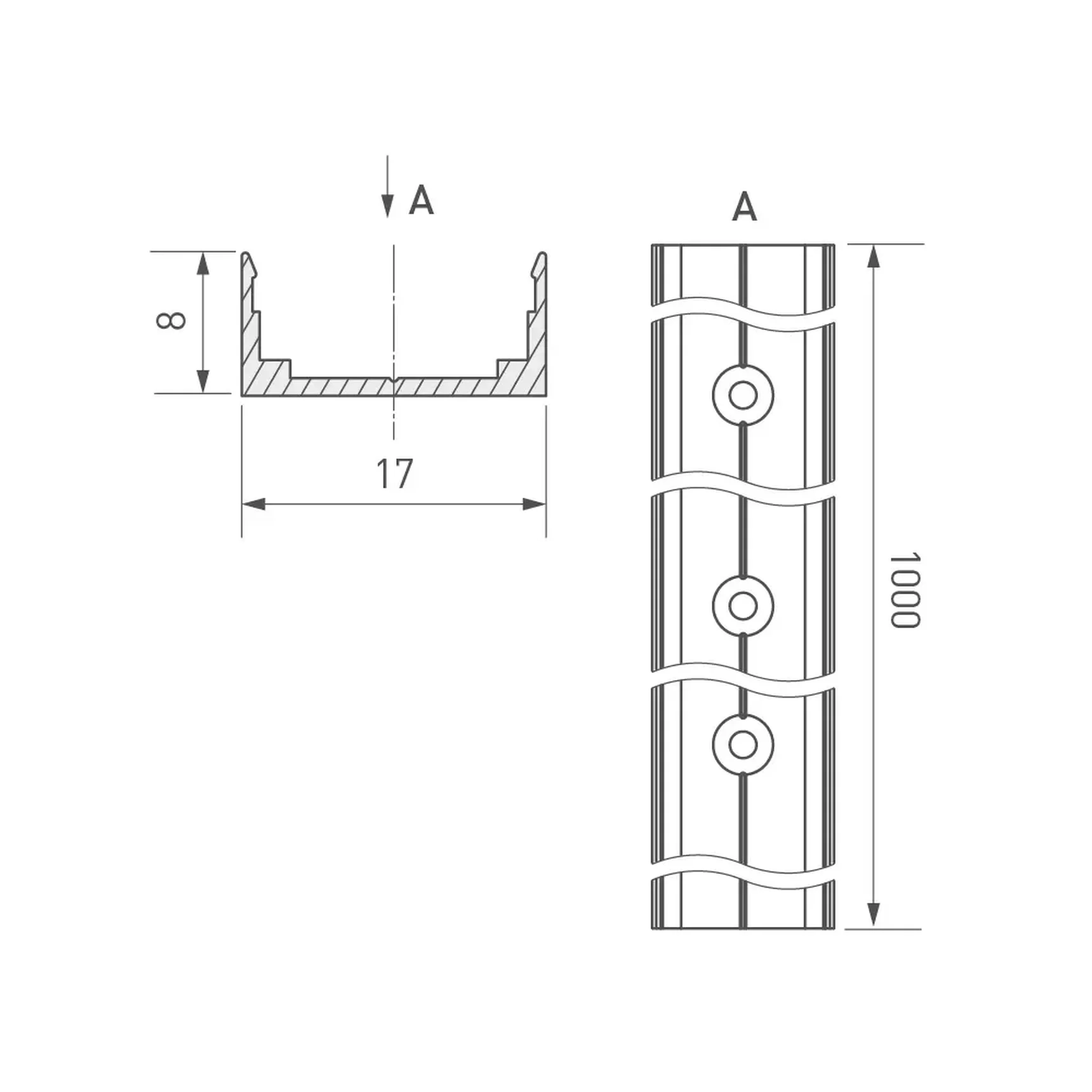 Профиль ARL-MOONLIGHT-1516-1000 ANOD (Arlight, Алюминий) 029829 029829