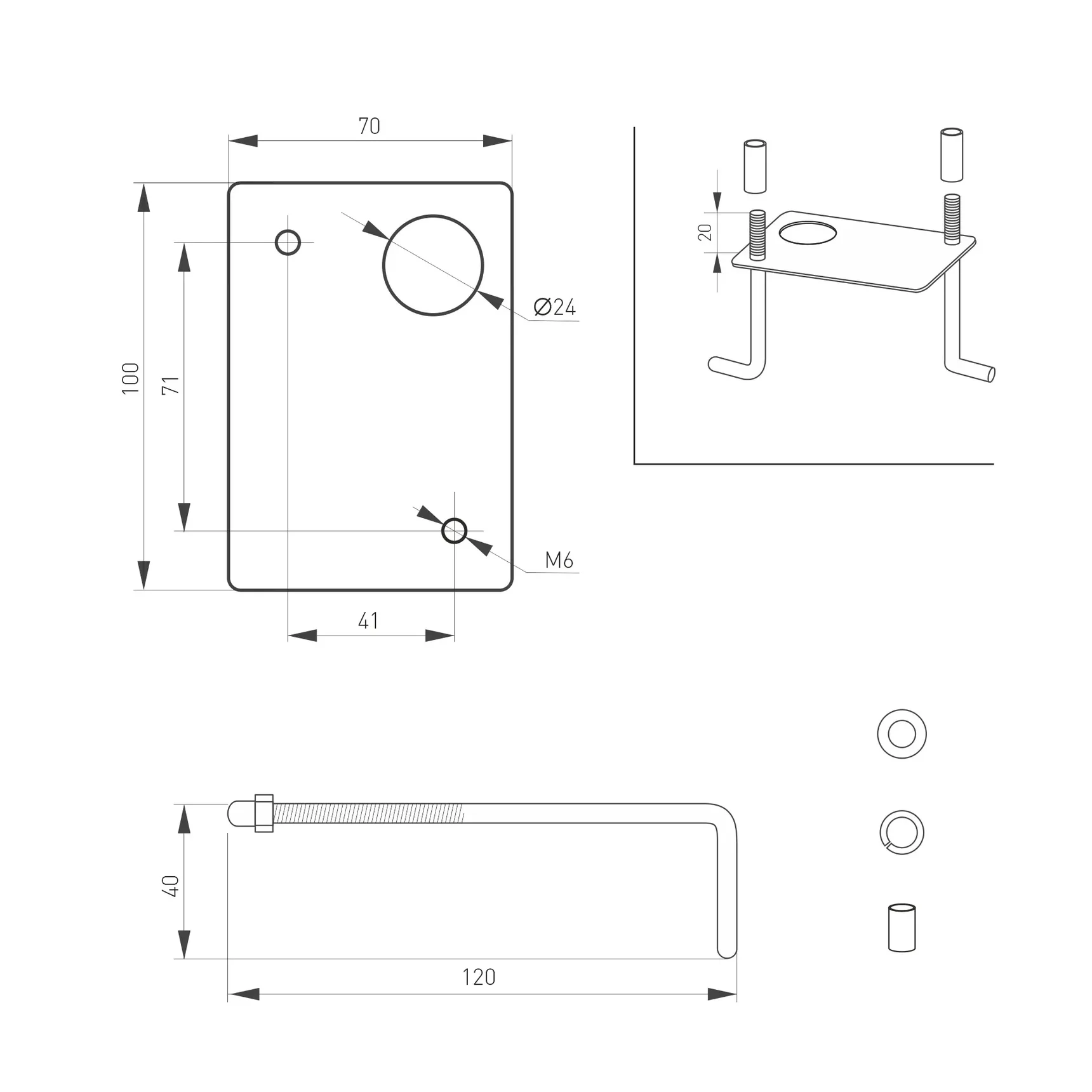 Светильник LGD-MARK-BOLL-H250-7W Warm3000 (GR, 60 deg, 230V) (Arlight, IP54 Металл, 3 года) 029975 029975