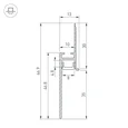 Профиль PLINTUS-FANTOM-BENT-H35-SIDE-2000 WHITE (Arlight, Алюминий), 043675