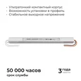 03-183 Блок питания 24В, 36Вт, 200-264В, 1,5А, IP20, алюм., 282х18х18, ультратонкий, серебро