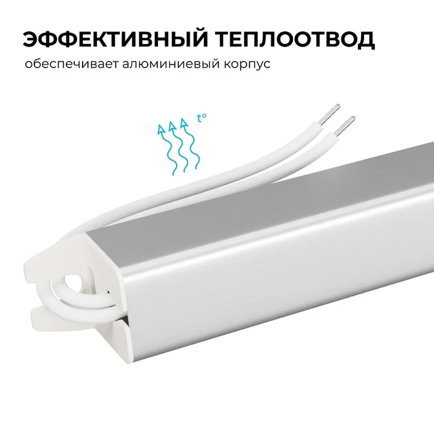 Блок питания 24В, 72Вт, 200-264В, 3А, IP20, алюм., 312х18х18, ультратонкий, серебро