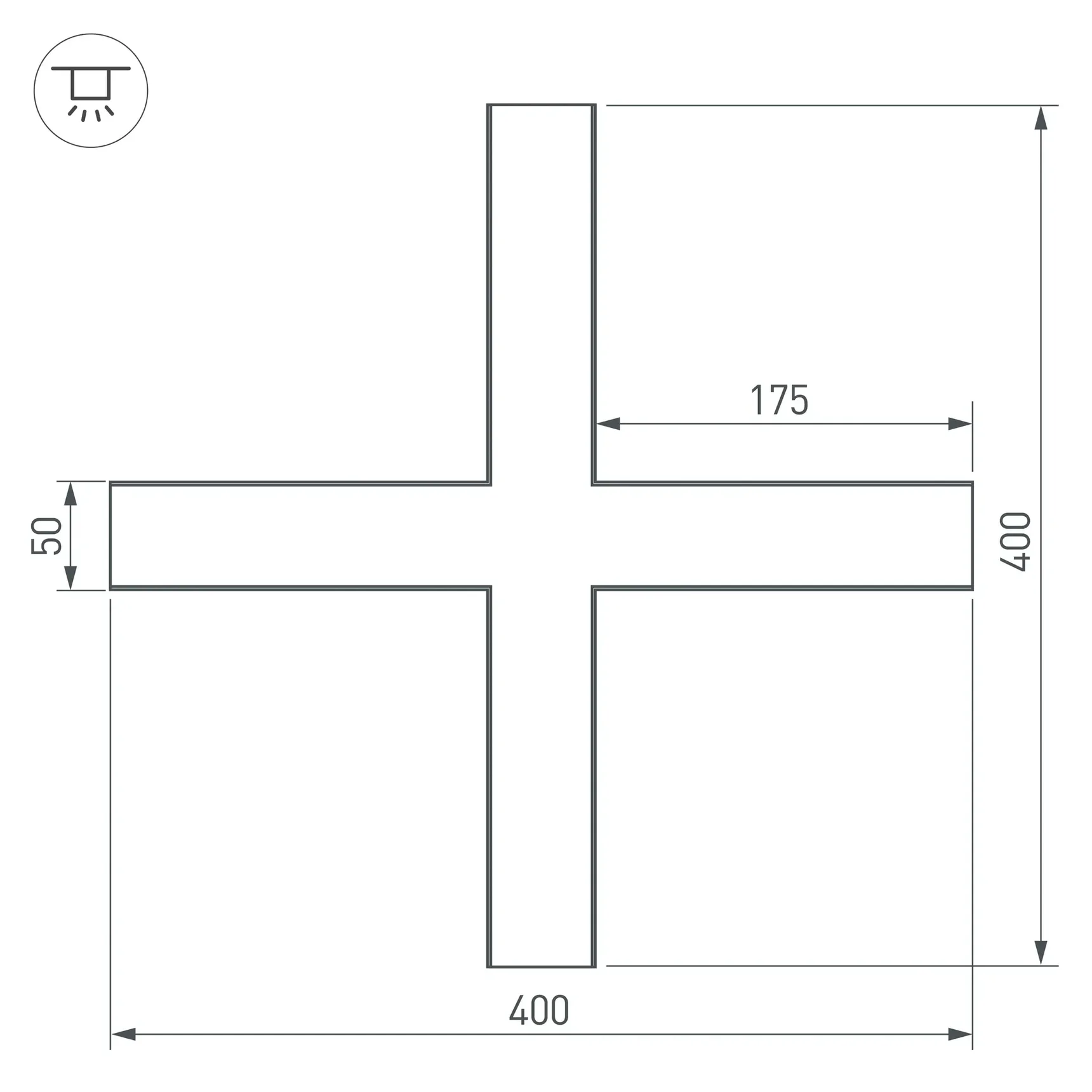 Крестовина SL-LINE-5035 (Arlight, Металл) 030118 030118