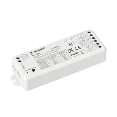 INTELLIGENT ARLIGHT Диммер SMART-PWM-105-72-RGB-MIX-SUF (12-24V, 5x3A, TUYA Wi-Fi, 2.4G) (IARL, IP20 Пластик, 5 лет) 031679(1)
