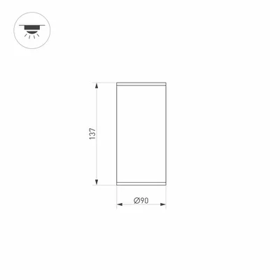 Светильник LGD-FORMA-SURFACE-R90-12W Day4000 (GR, 44 deg, 230V) (Arlight, IP54 Металл, 3 года) 032576 032576