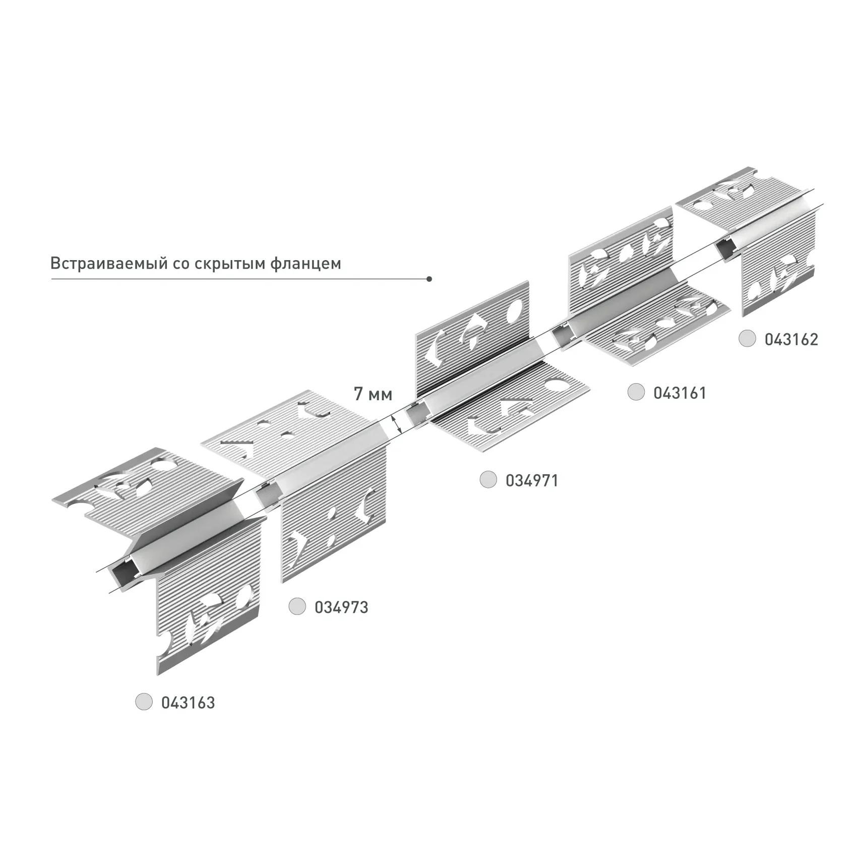 Профиль ARH-DECORE-S6-EXT-2000 ANOD внешний (Arlight, Алюминий) 034973 034973