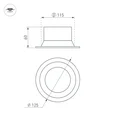 Светильник MS-BREEZE-BUILT-R125-16W Day4000 (BK, 85 deg, 230V) (Arlight, IP20 Металл, 5 лет) 035614(1)