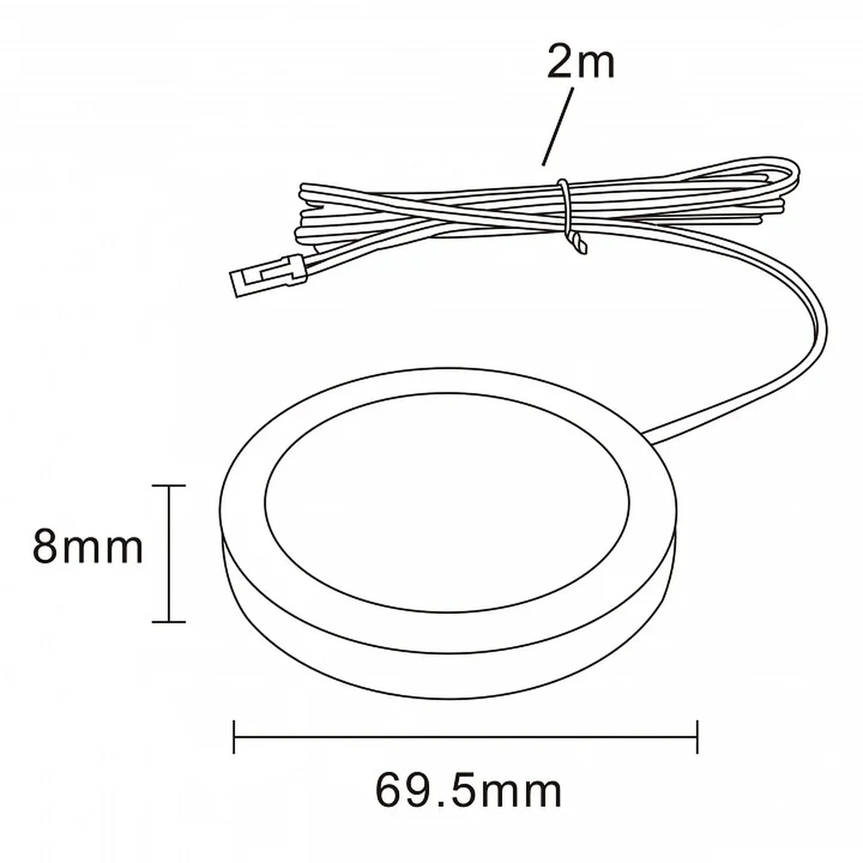 036330 Светильник 12V MOBILED 3W 195LM G БЕЛЫЙ 3000K
