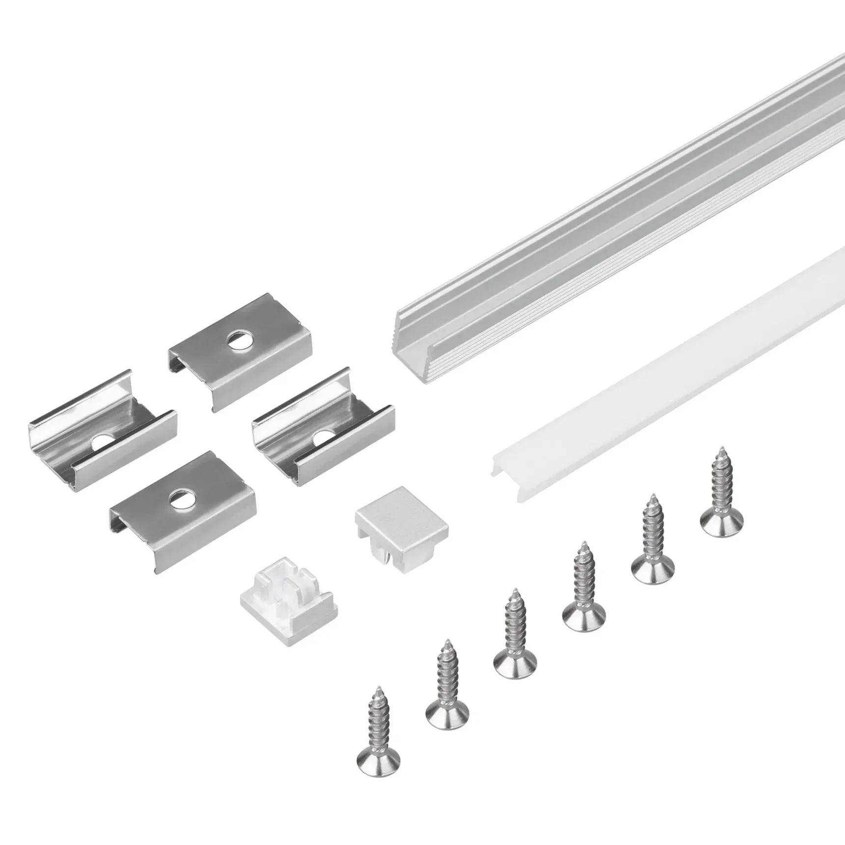 Профиль с экраном SL-MINI-8-2000 ANOD+OPAL (Arlight, Алюминий) 036832 036832