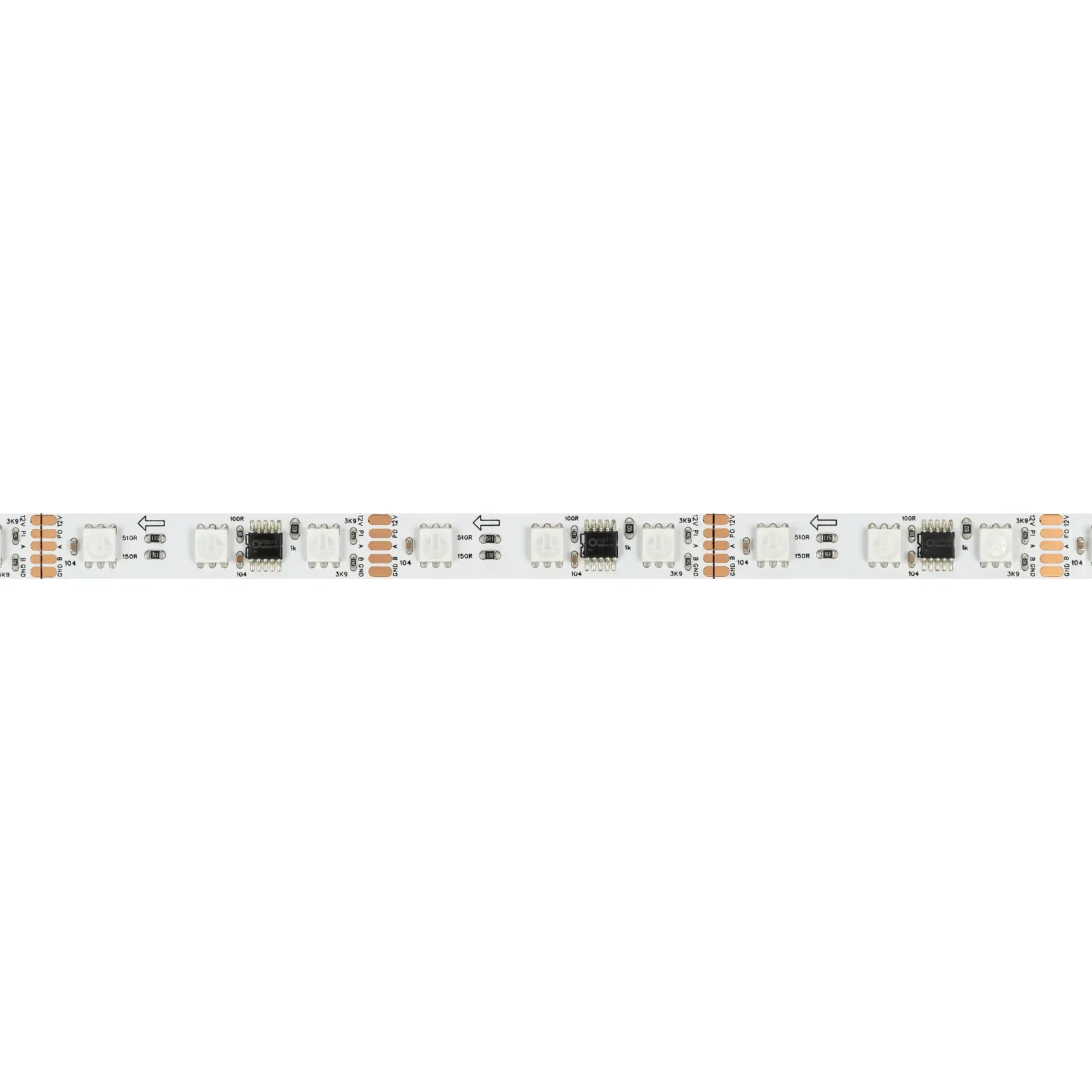 Светодиодная лента DMX-B60-10mm 12V RGB-PX3 (14 W/m, IP20, 5m) (Arlight, -) 039174(1)