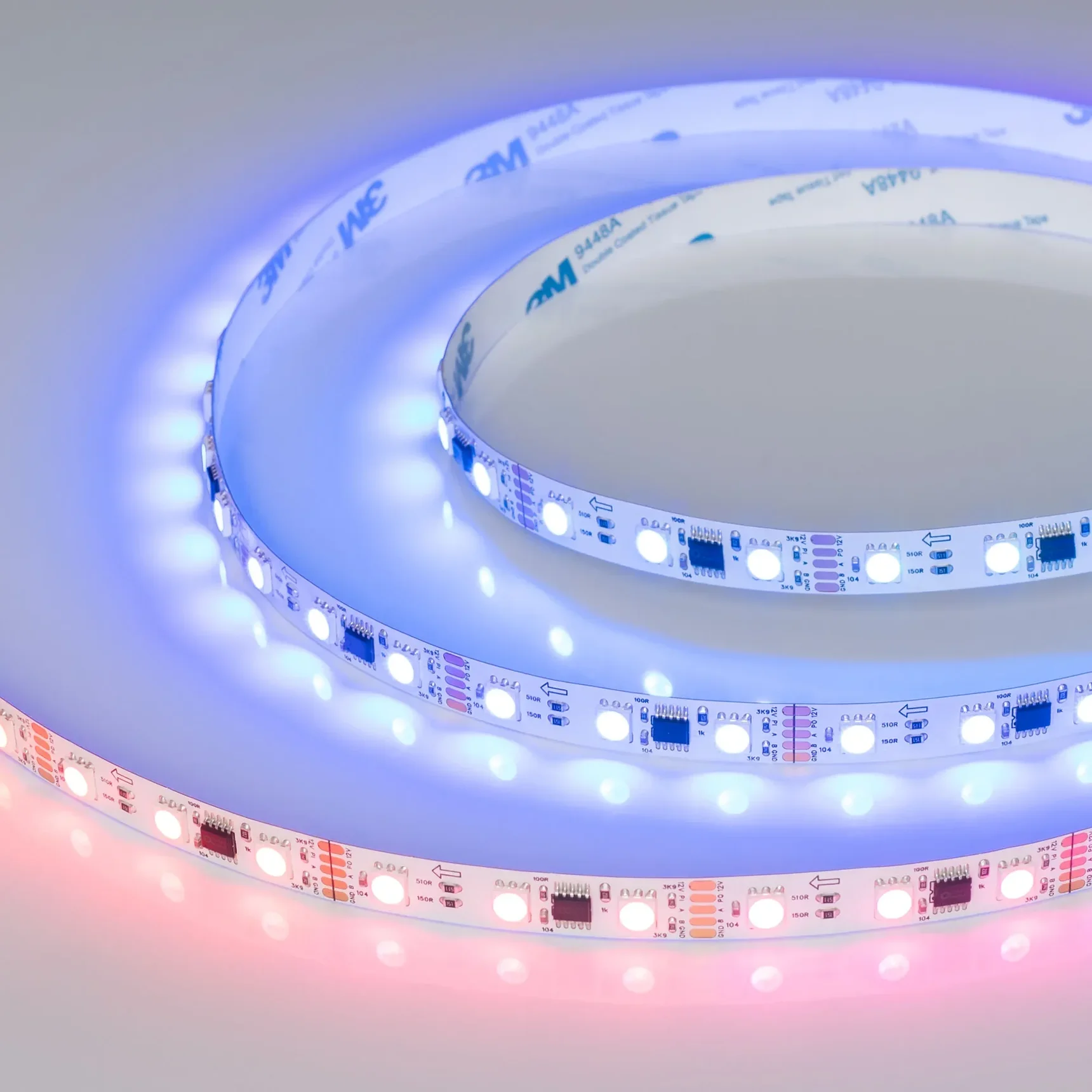 Светодиодная лента DMX-B60-10mm 12V RGB-PX3 (14 W/m, IP20, 5m) (Arlight, -) 039174(1)
