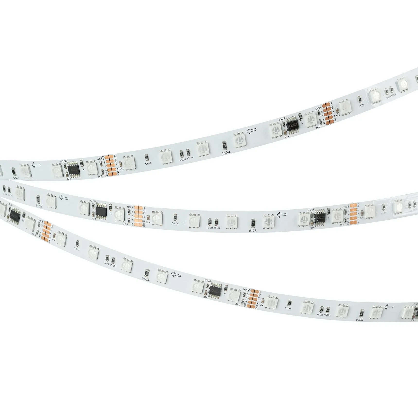 Светодиодная лента DMX-B60-10mm 24V RGB-PX6 (14 W/m, IP20, 5m) (Arlight, -) 039183(1)