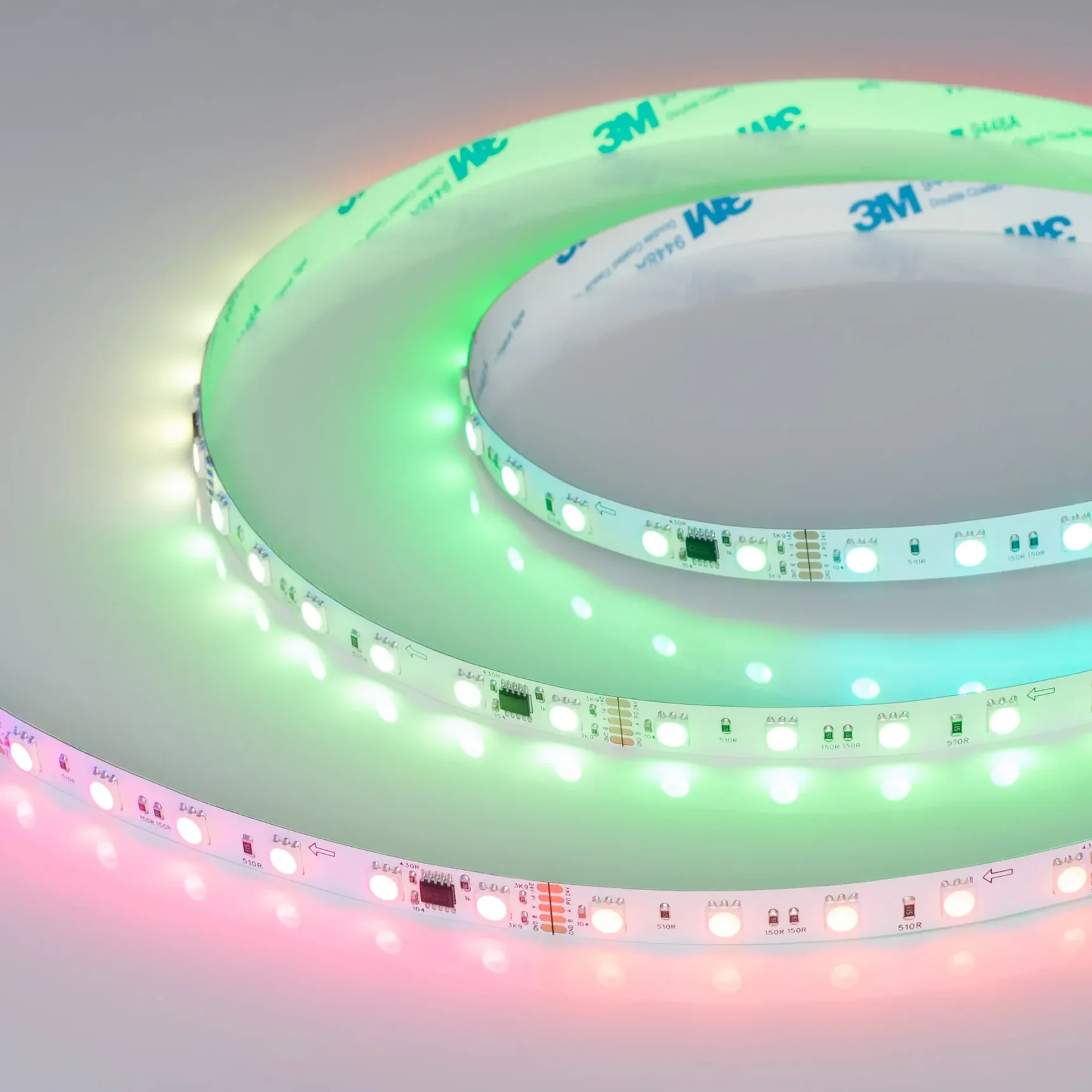 Светодиодная лента DMX-B60-10mm 24V RGB-PX6 (14 W/m, IP20, 5m) (Arlight, -) 039183(1)