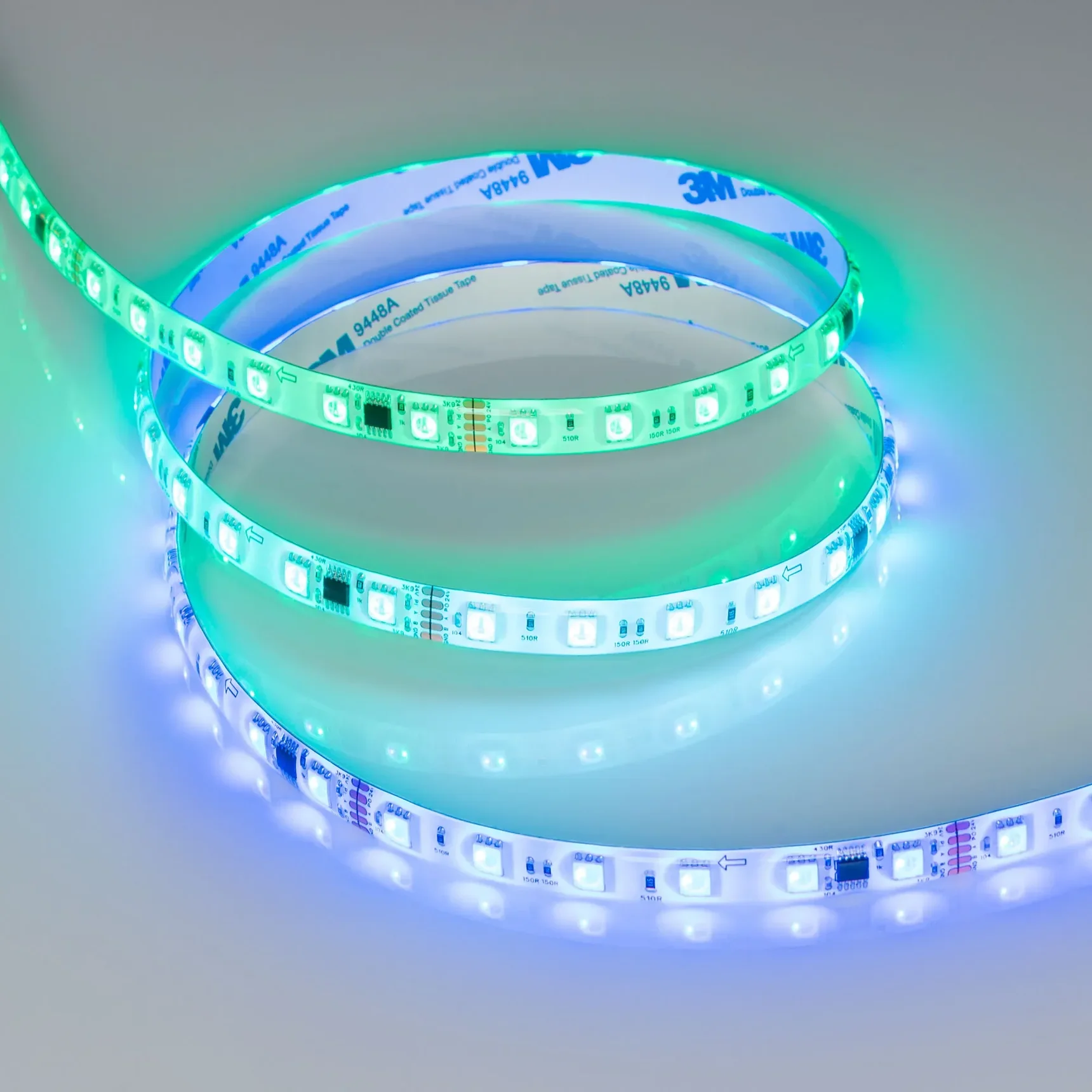 Светодиодная лента герметичная DMX-SE-B60-10mm 24V RGB-PX6 (14 W/m, IP65, 5m) (Arlight, -) 039607(1)