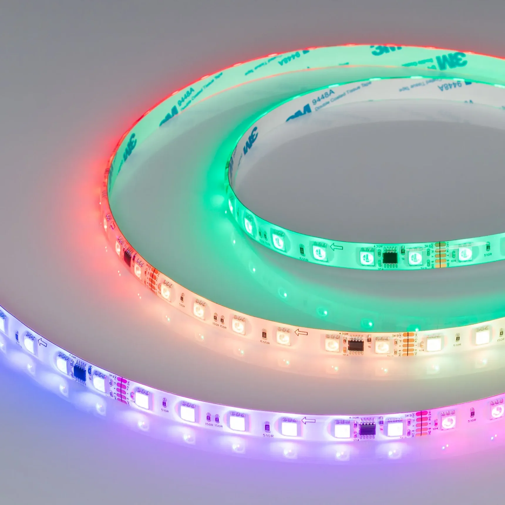 Светодиодная лента герметичная DMX-SE-B60-10mm 24V RGB-PX6 (14 W/m, IP65, 5m) (Arlight, -) 039607(1)