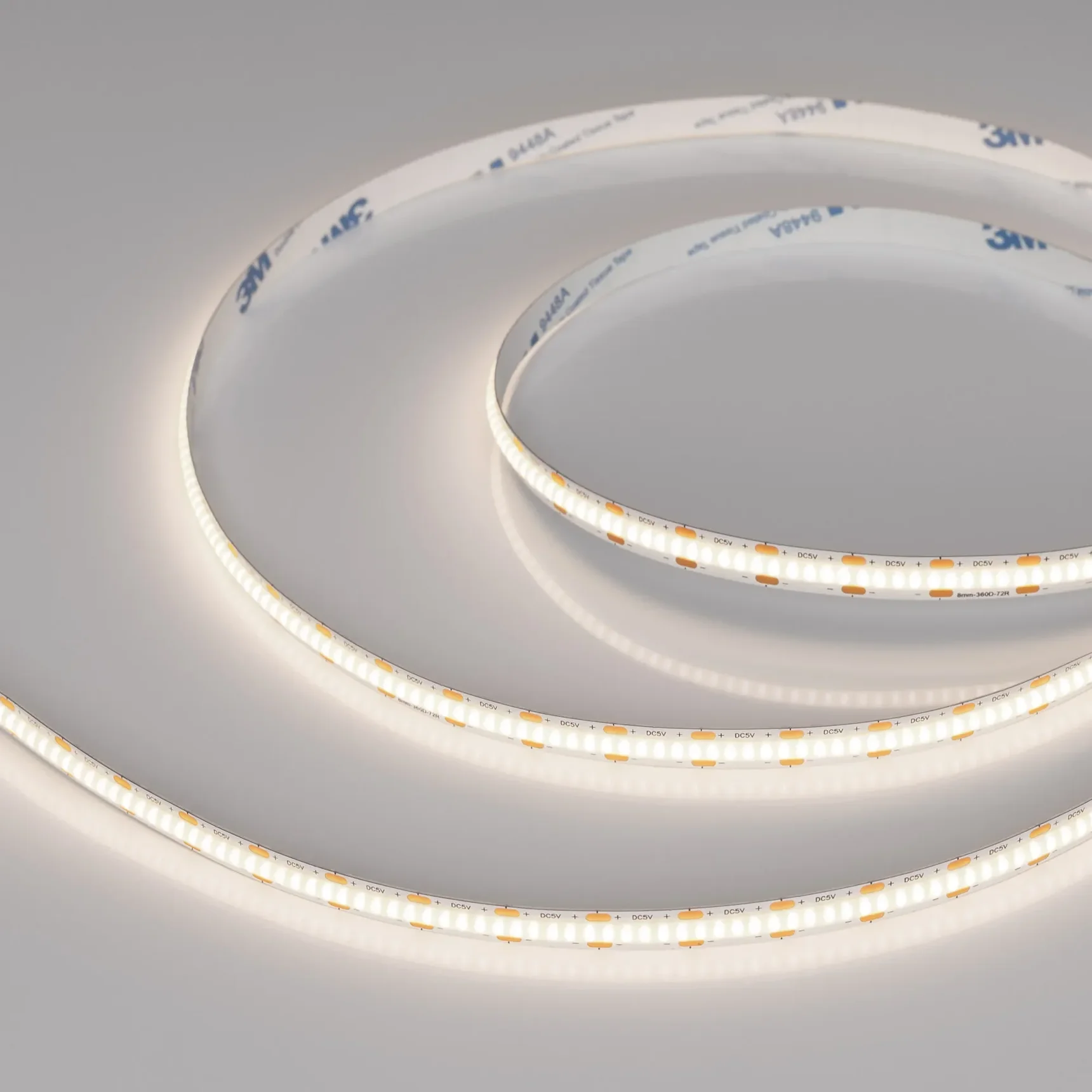 Светодиодная лента COB-X360-8mm 5V Day4000 (5 W/m, IP20, 5m) (Arlight, -) 039737(1)