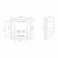 04-09 Контроллер RGB 12В, 144 Вт,встраиваемый с БЕЛОЙ многоцветной сенсорной панелью, 86*86*34 мм