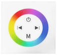 04-09 Контроллер RGB 12В, 144 Вт,встраиваемый с БЕЛОЙ многоцветной сенсорной панелью, 86*86*34 мм