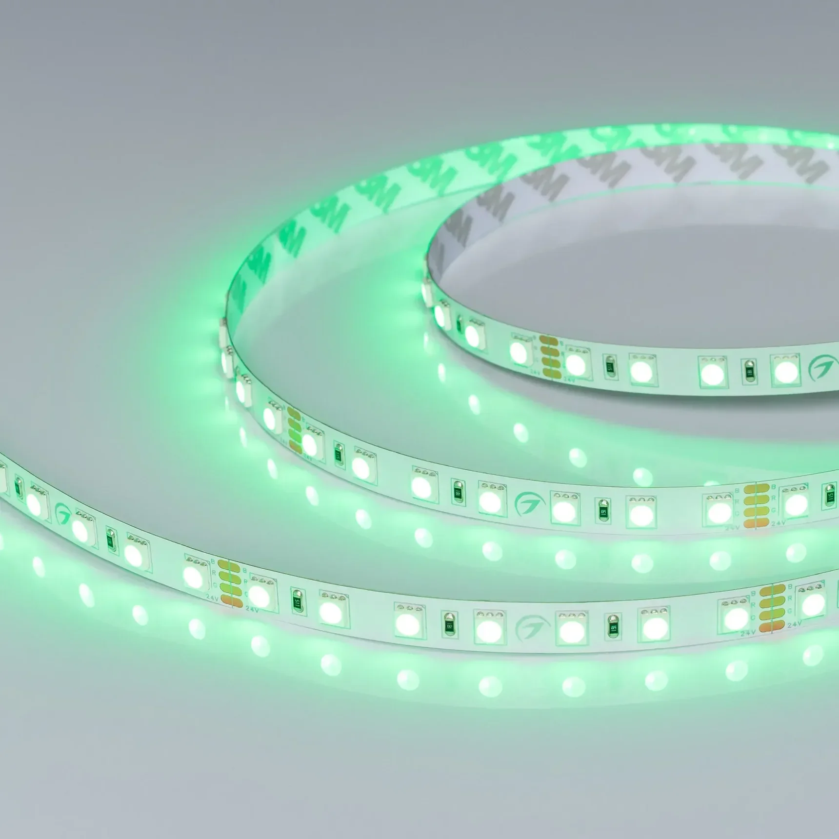 Светодиодная лента RT-B70-10mm 24V RGB (14 W/m, IP20, 5m) (Arlight, Открытый) 040916