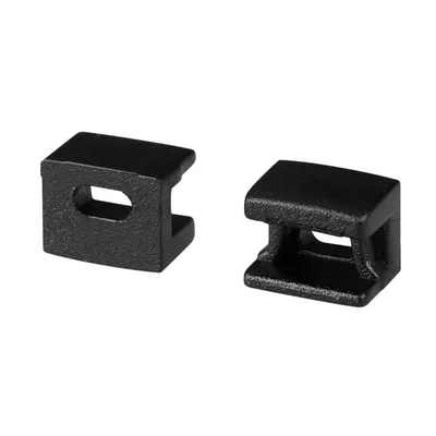 Заглушка PLINTUS-FANTOM-BENT BLACK с отверстием (Arlight, Пластик) 043905 043905