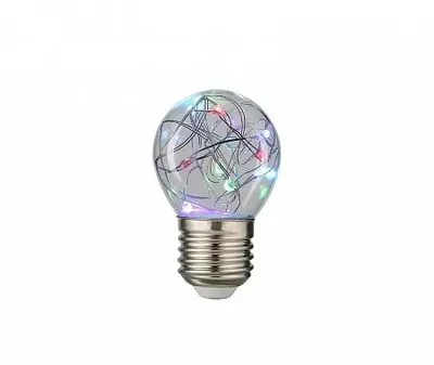 Новогодняя светодиодная лампа GLDEN-G45SW-1-230-E27-RGB