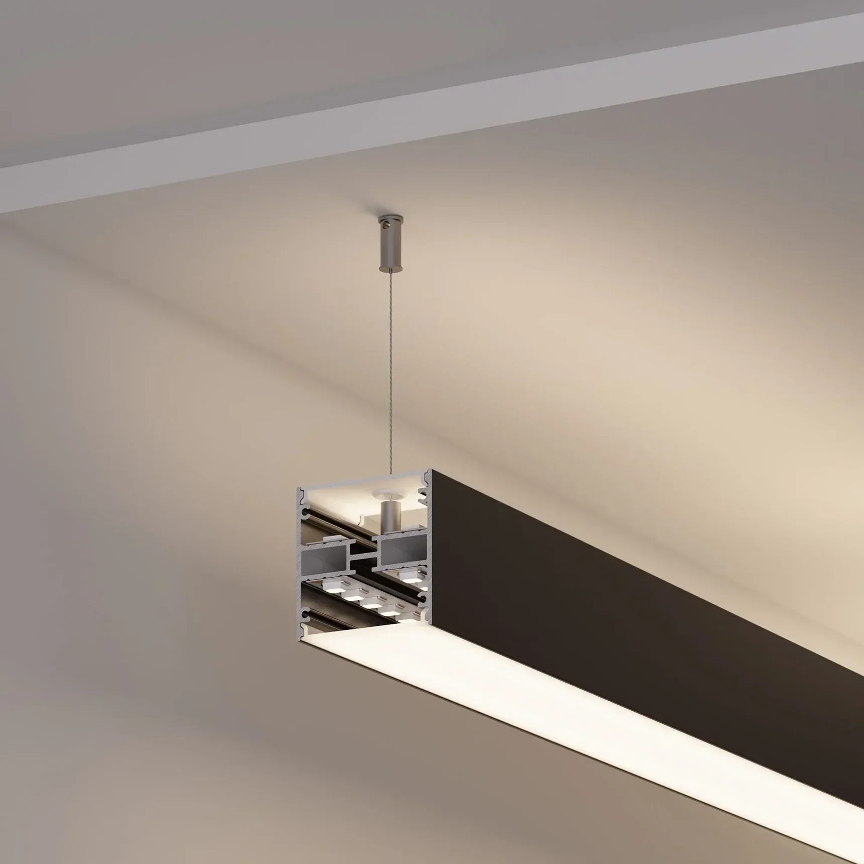 Профиль LINE-5050-DUAL-3000 ANOD (Arlight, Алюминий) 047486 047486