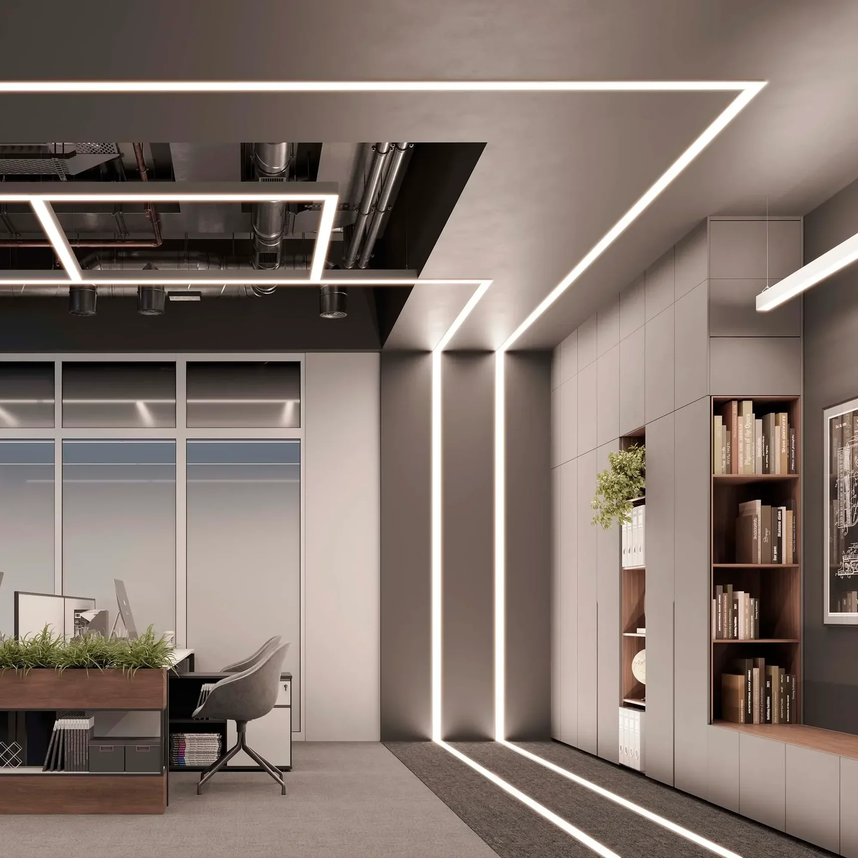 Профиль LINE-6070-3000 ANOD (Arlight, Алюминий) 047502 047502