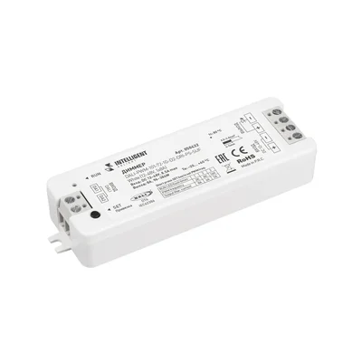 INTELLIGENT ARLIGHT Диммер DALI-PWM-101-72-1G-D2-DRI-PS-SUF White (12-48V, 1x8A) (IARL, IP20 Пластик, 5 лет) 050432
