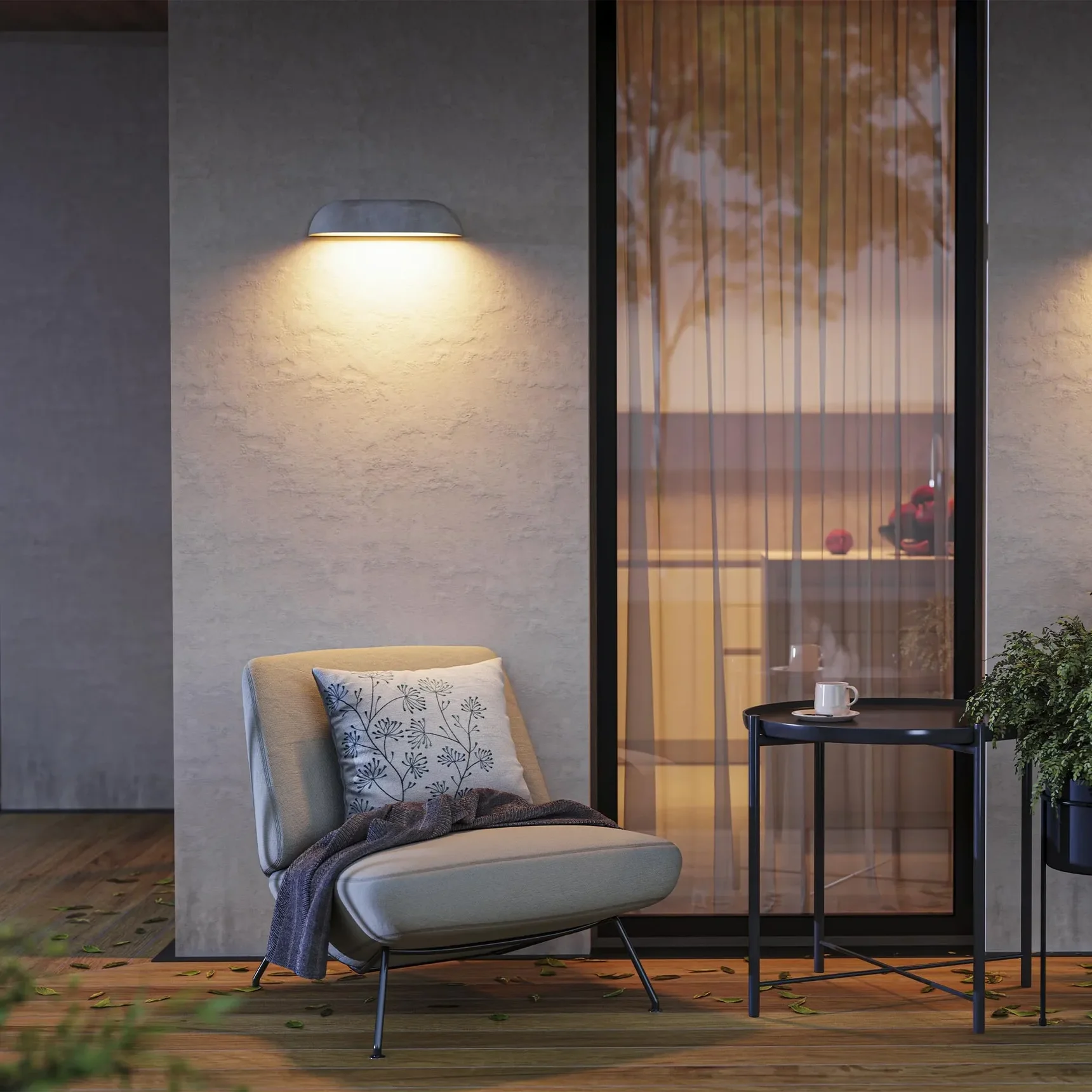 Светильник SP-BULFIN-WALL-L365-10W Warm3000 (BK, 120 deg, 230V) (Arlight, IP65 Бетон, 3 года) 051042 051042