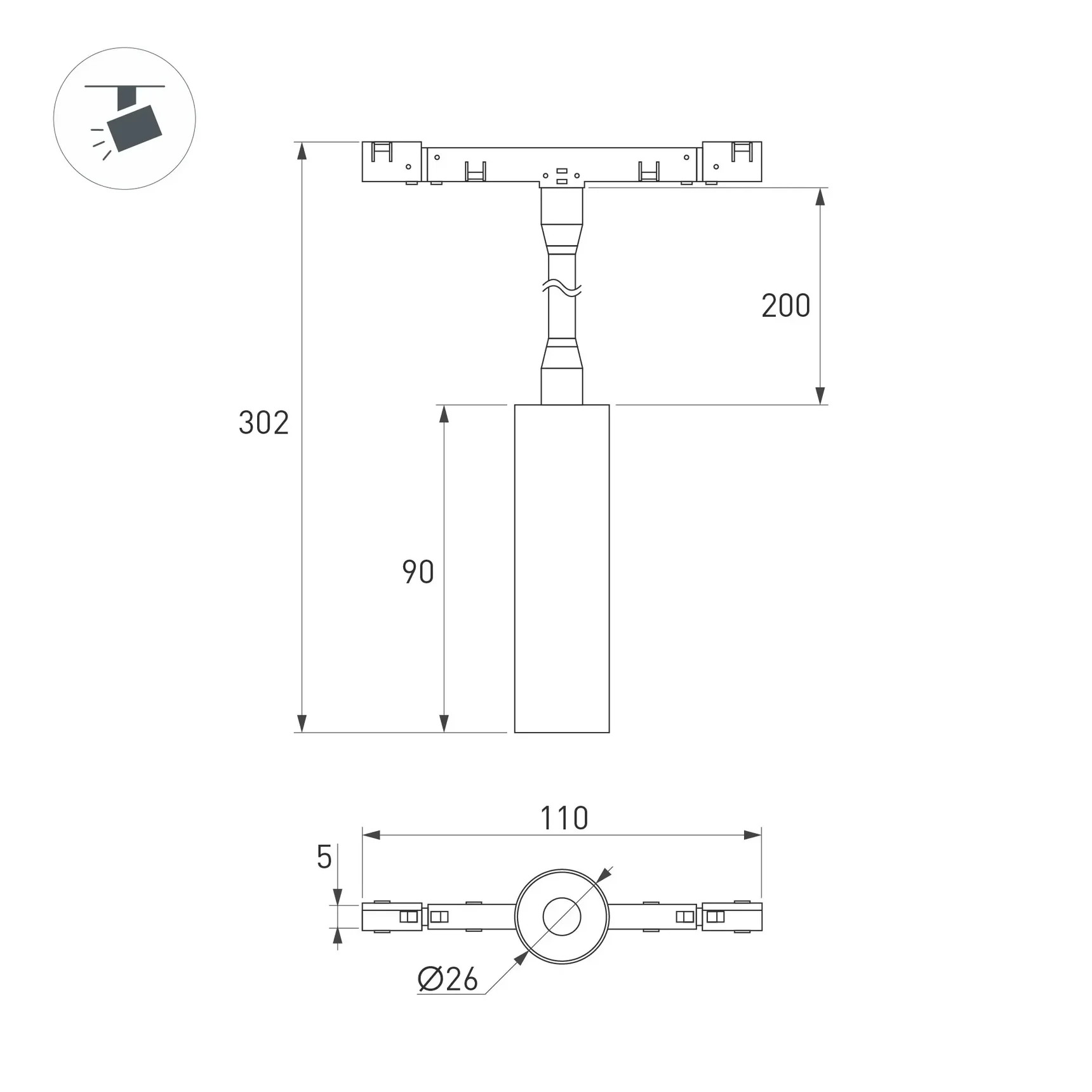 Светильник MAG-MICROCOSM-SPOT-FLEX-R26-5W Day4000 (WH, 24 deg, 24V) (Arlight, IP20 Металл, 5 лет) 051839