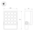 Светильник ALT-BLOCK-S220x220-50W Warm3000 (GR, 60 deg, 230V) (Arlight, IP66 Металл, 3 года) 052371