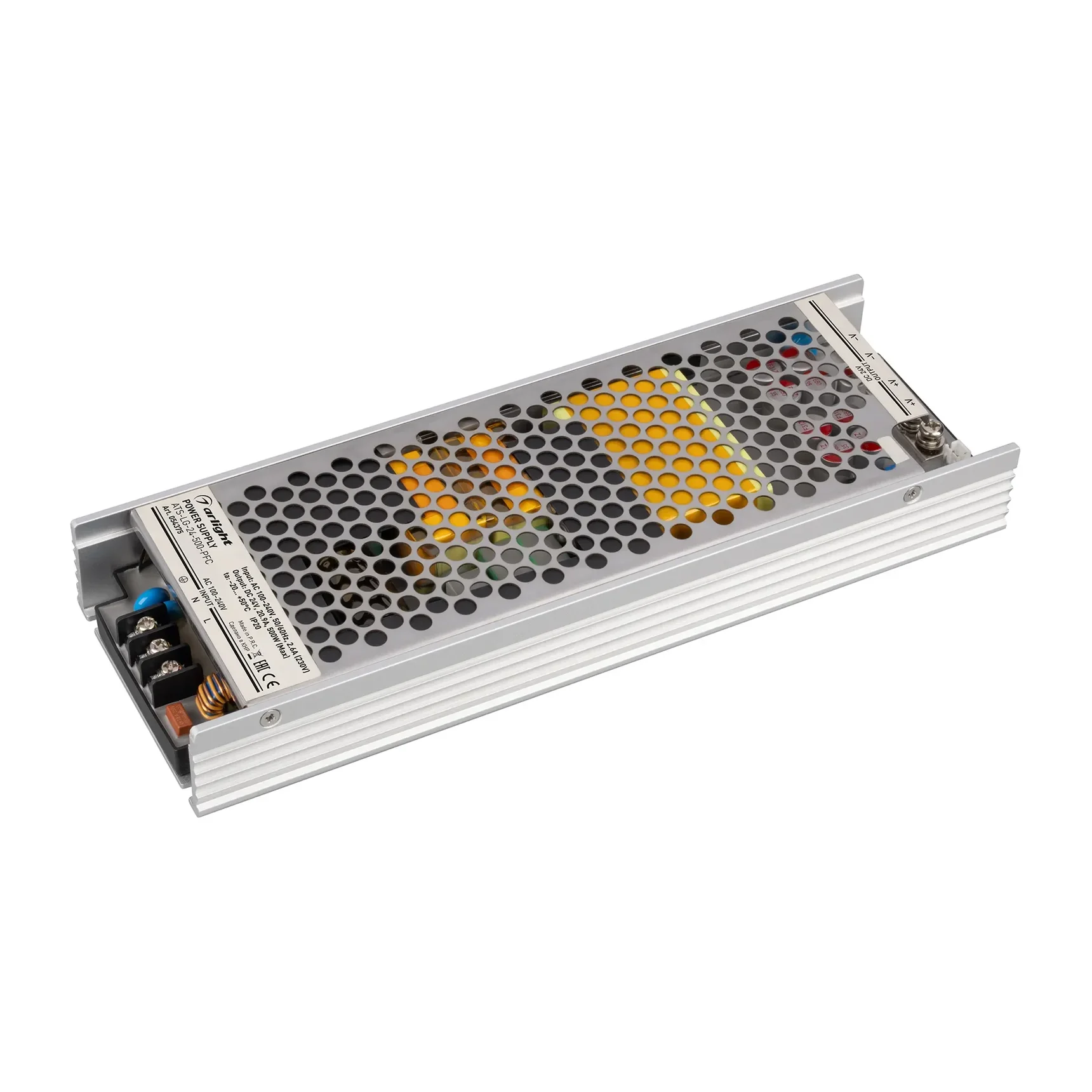 Блок питания ATS-LG-24-500-PFC (24V, 20.9A, 500W) (Arlight, IP20 Сетка, 5 лет) 054375