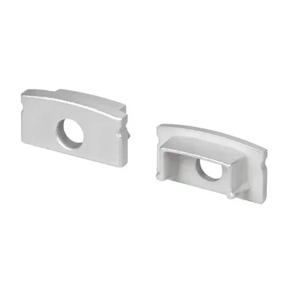 Заглушка LINE-1708 SILVER с отверстием (Arlight, Пластик) 054381 054381