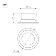 Светильник MS-BREEZE-BUILT-R104-12W Warm2700 (WH, 90 deg, 230V) (Arlight, IP20 Металл, 5 лет) 054714