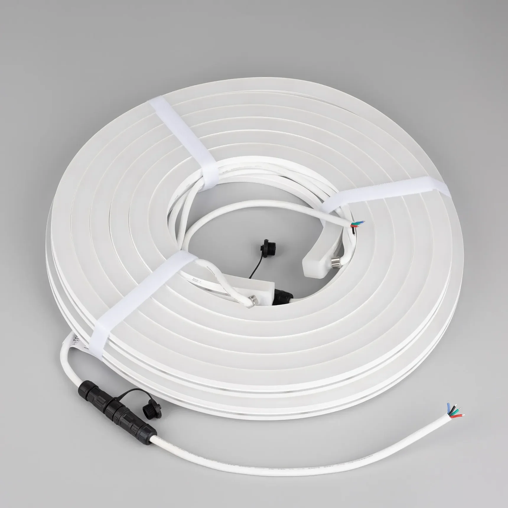 Светодиодная лента герметичная MOONLIGHT-PRO-SIDE-X360-16x16mm 24V RGB (12 W/m, IP67, 10m, wire x2) (Arlight, Вывод боковой, 5 лет) 054958