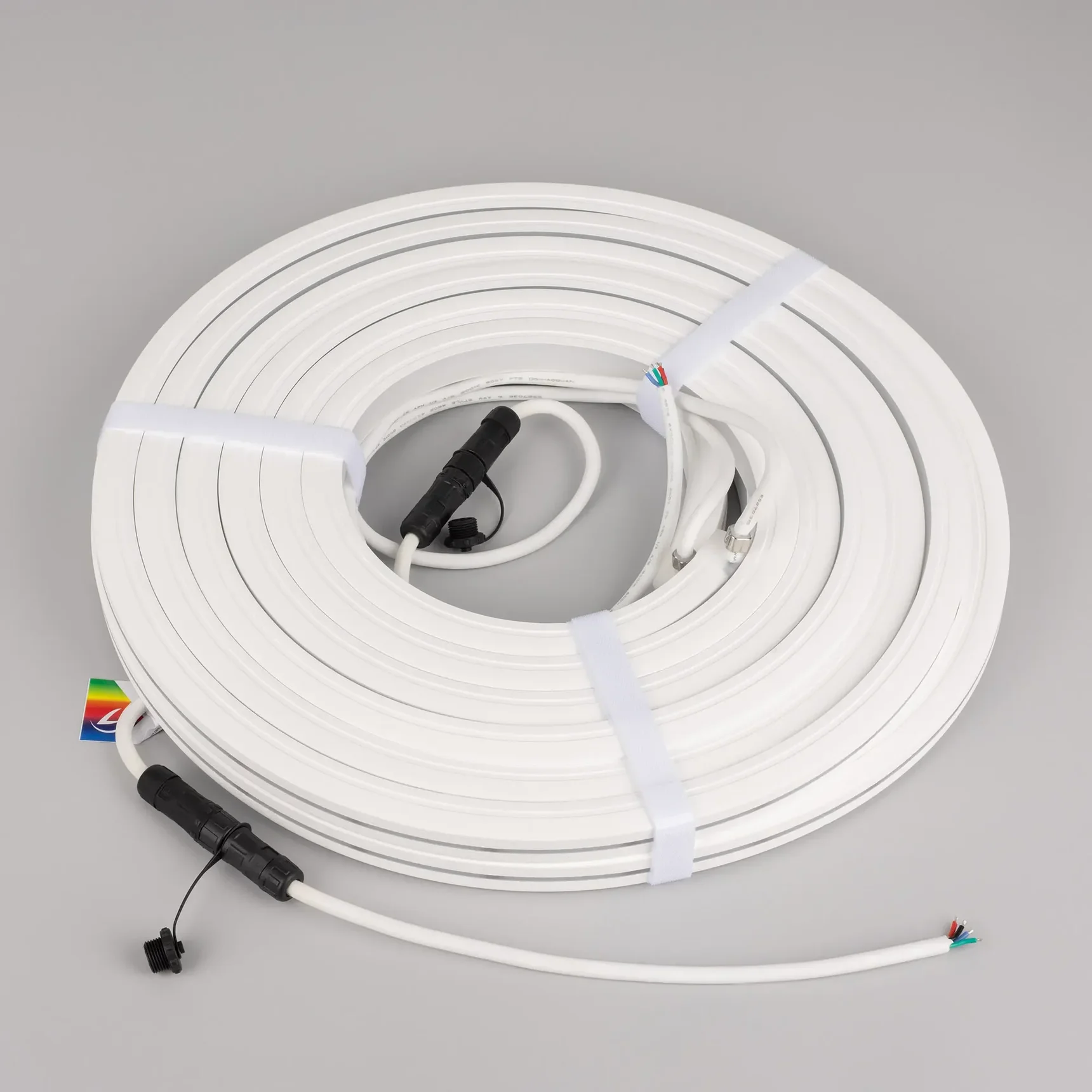 Светодиодная лента герметичная MOONLIGHT-PRO-TOP-X360-16x16mm 24V RGB (12 W/m, IP67, 10m, wire x2) (Arlight, Вывод боковой, 5 лет) 054975