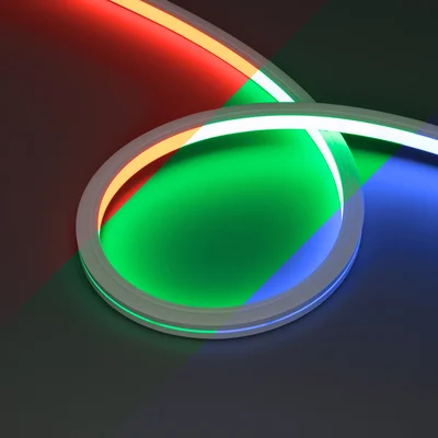 Светодиодная лента герметичная MOONLIGHT-PRO-TOP-X360-16x16mm 24V RGB (12 W/m, IP67, 10m, wire x2) (Arlight, Вывод боковой, 5 лет) 054975