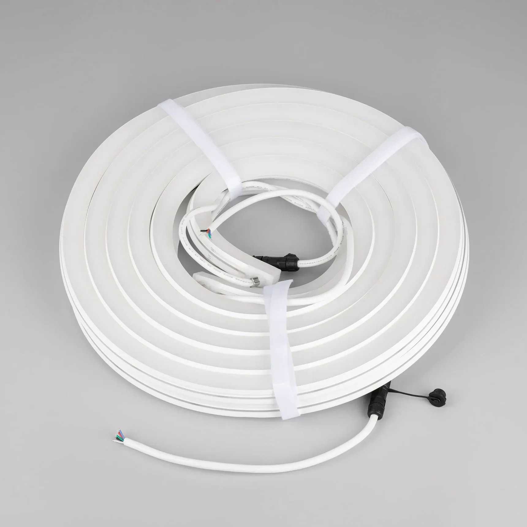 Светодиодная лента герметичная MOONLIGHT-PRO-SIDE-X336-20x20mm 24V RGBW-Warm (12 W/m, IP67, 10m, wire x2) (Arlight, Вывод боковой, 5 лет) 054986