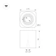 Светильник SP-ACENTO-S95x95-10W Day4000 (WH, 20-45 deg, 230V) (Arlight, IP20 Металл, 5 лет) 055751