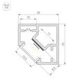 Профиль SL-KUB-DISPLAY-2525-2000 ANOD (Arlight, Алюминий) 055911